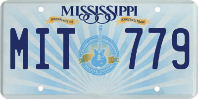 MS license plate MIT779