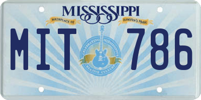 MS license plate MIT786