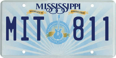 MS license plate MIT811