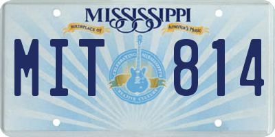 MS license plate MIT814