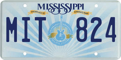 MS license plate MIT824