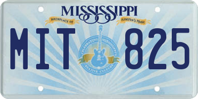 MS license plate MIT825