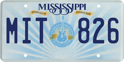 MS license plate MIT826