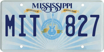 MS license plate MIT827