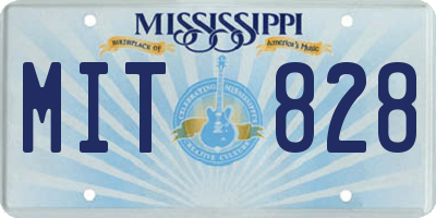 MS license plate MIT828