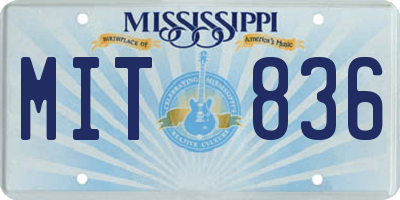 MS license plate MIT836