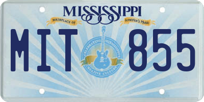 MS license plate MIT855