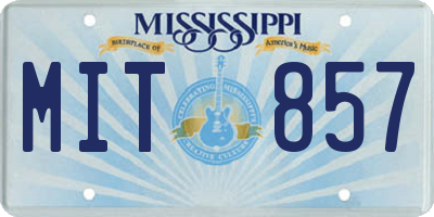 MS license plate MIT857