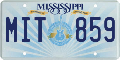 MS license plate MIT859