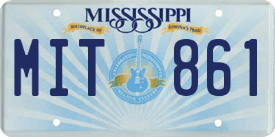MS license plate MIT861
