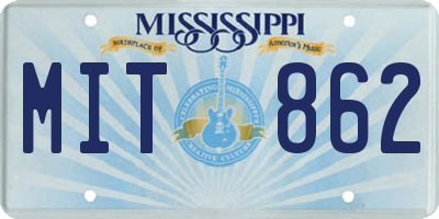 MS license plate MIT862