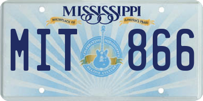 MS license plate MIT866