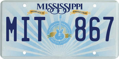 MS license plate MIT867