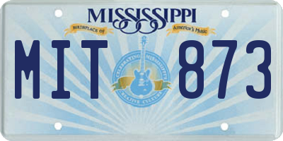 MS license plate MIT873