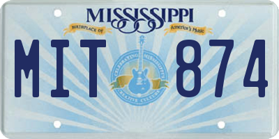MS license plate MIT874