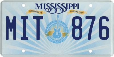 MS license plate MIT876
