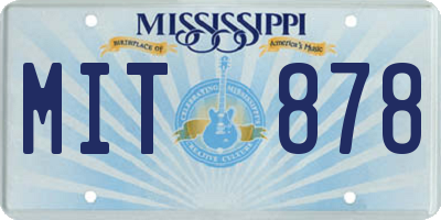 MS license plate MIT878