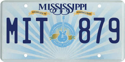 MS license plate MIT879