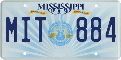 MS license plate MIT884