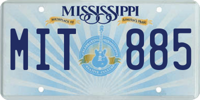 MS license plate MIT885