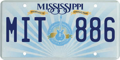 MS license plate MIT886