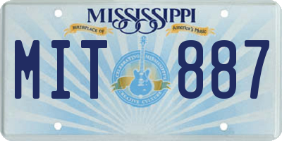 MS license plate MIT887
