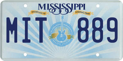 MS license plate MIT889