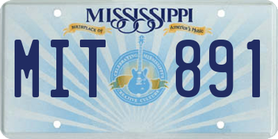 MS license plate MIT891
