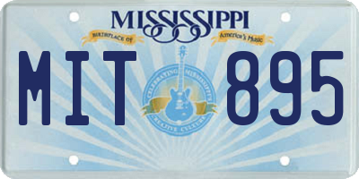 MS license plate MIT895