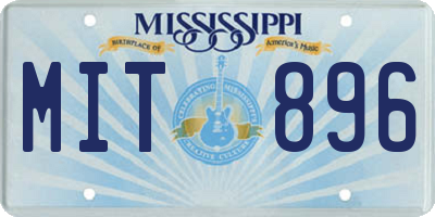 MS license plate MIT896