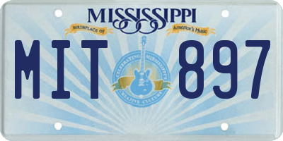 MS license plate MIT897