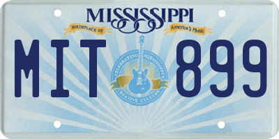 MS license plate MIT899