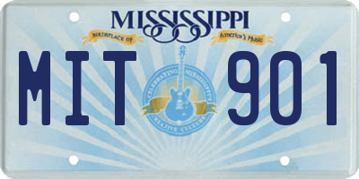 MS license plate MIT901