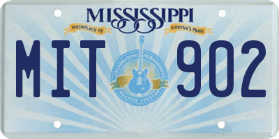 MS license plate MIT902