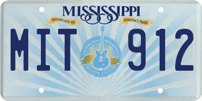 MS license plate MIT912