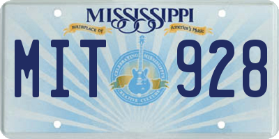 MS license plate MIT928