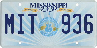 MS license plate MIT936