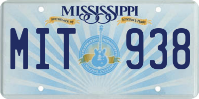 MS license plate MIT938