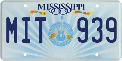 MS license plate MIT939