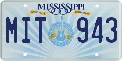 MS license plate MIT943