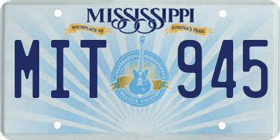 MS license plate MIT945