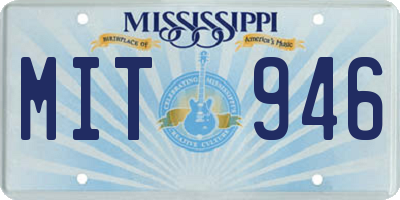MS license plate MIT946