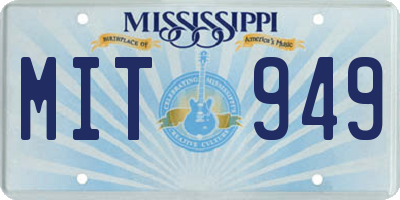 MS license plate MIT949
