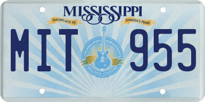 MS license plate MIT955