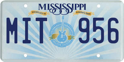 MS license plate MIT956