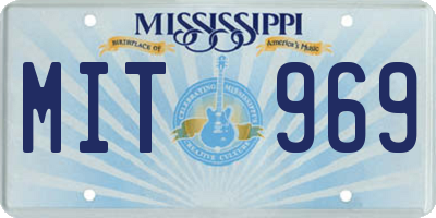 MS license plate MIT969
