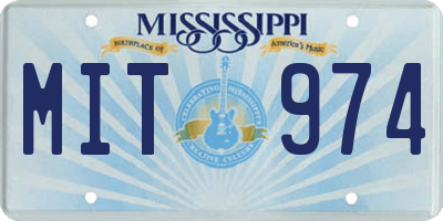 MS license plate MIT974