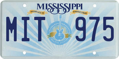 MS license plate MIT975