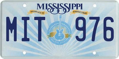 MS license plate MIT976