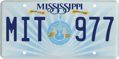 MS license plate MIT977
